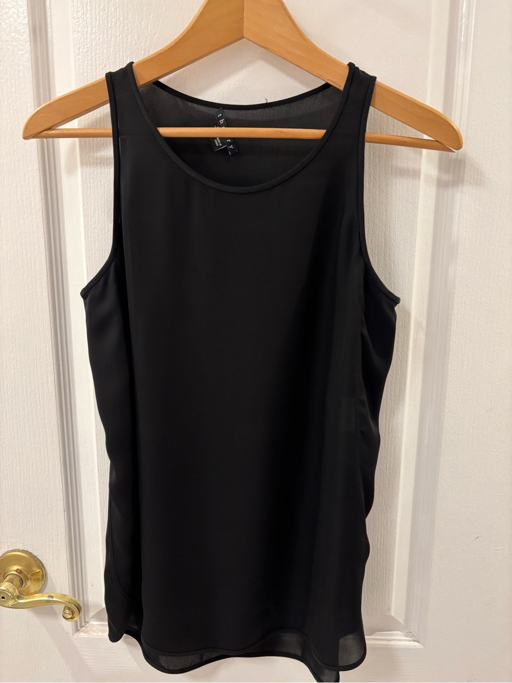 Theory Silk Black Sleeveless Tank Top size S